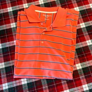 Tommy Armour golf polo striped salmon size Medium